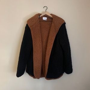 UO Carmella Reversible Hooded Teddy Jacket